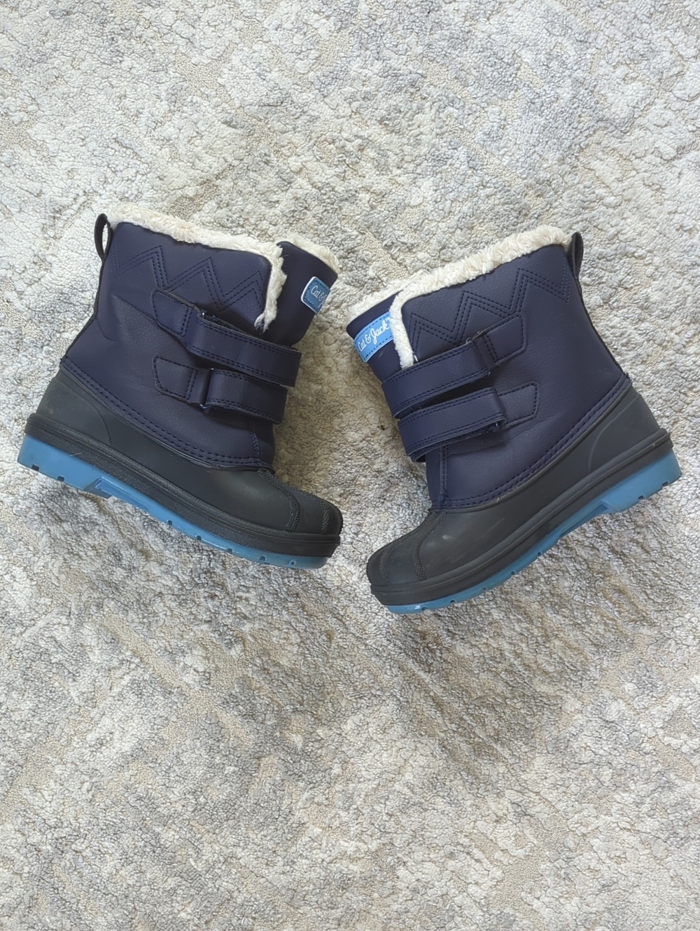 Cat & Jack Navy Snow Boots Size 12